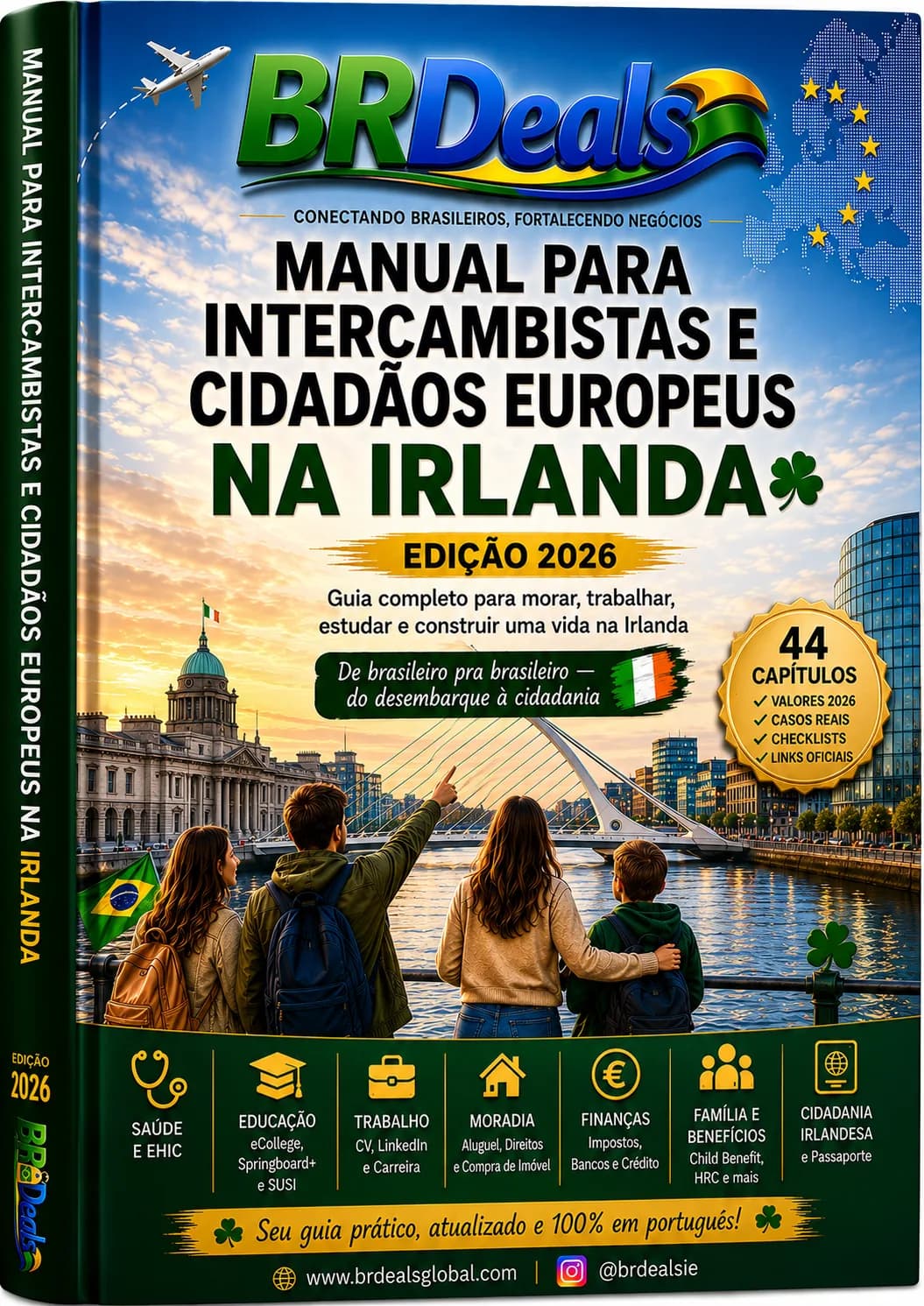 Capa do Manual para Intercambistas e Cidadãos Europeus na Irlanda, edição 2026